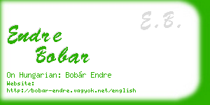 endre bobar business card
